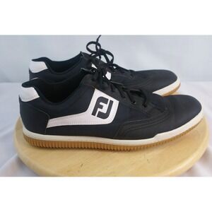 FootJoy FJ Leisure Spikeless Golf Shoes Mens 9.5 M Black White 45382 Sneakers